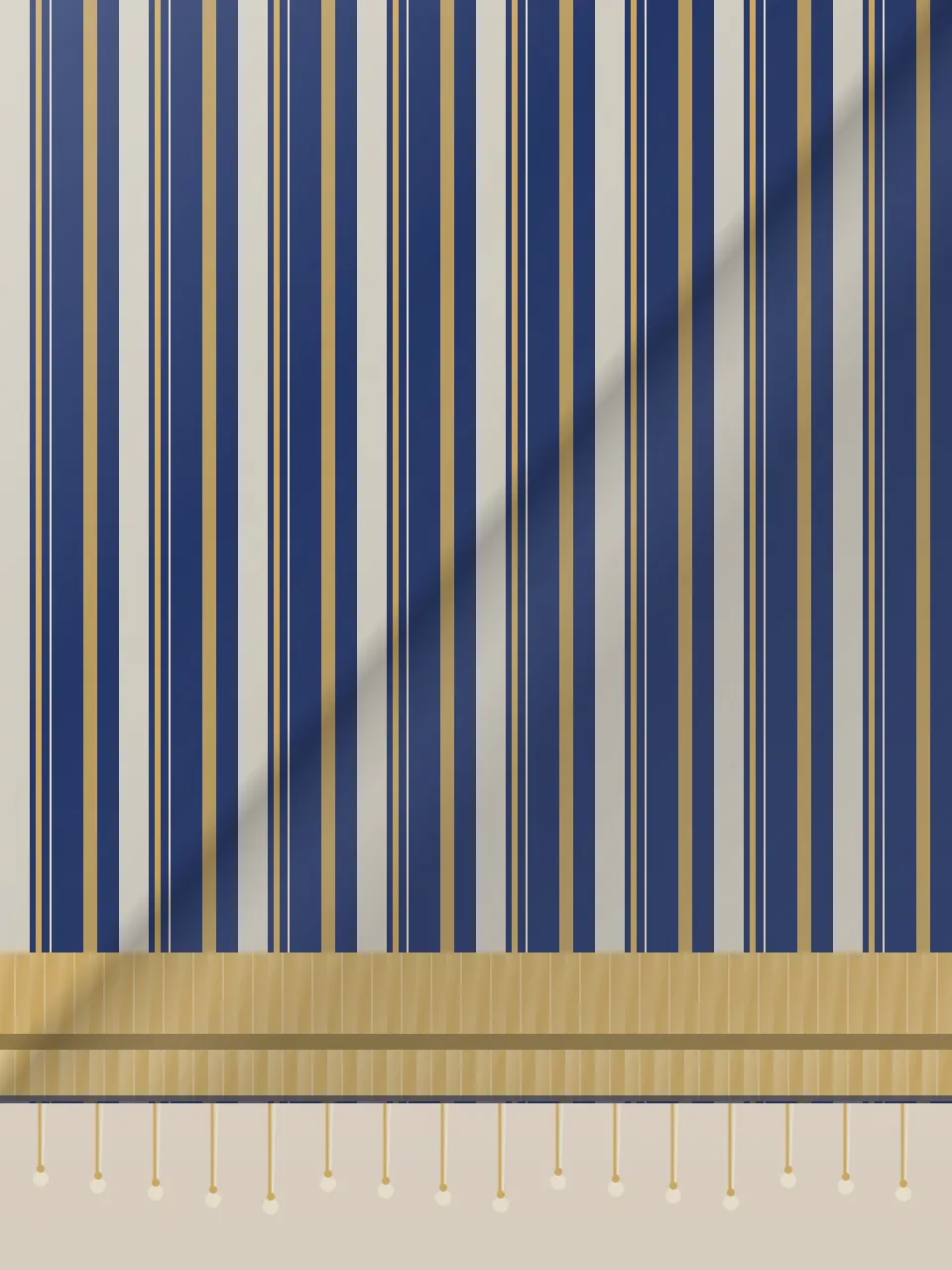 Linen Stripe Saree — image 3