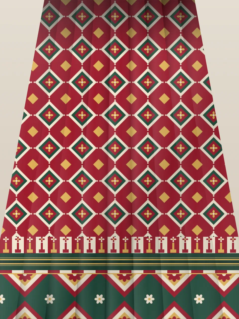 Pleated saree drape